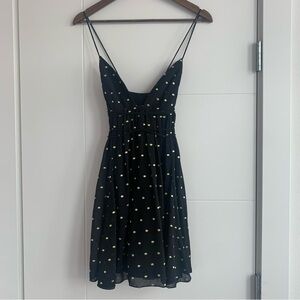 Free People Gold Polka Dot Mini Dress